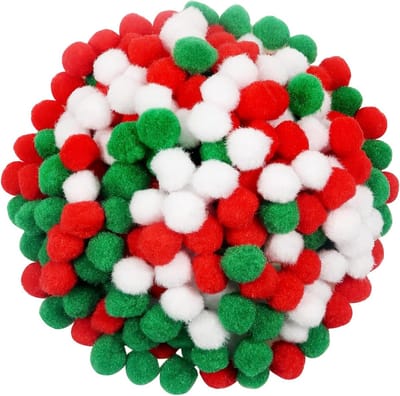 300 Stuks Fluffy Pompoms 25mm in Diverse Kleuren voor DIY Knutselprojecten en Decoraties