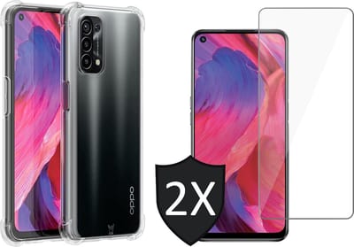 Hoesje geschikt voor Oppo A54 5G - Shock Proof Case - Screenprotector Glas Screen Protector