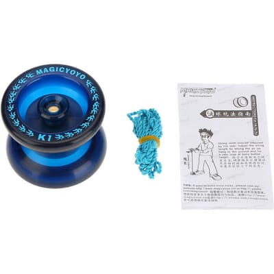 Professionele Magische Yoyo K1 Spin Abs Yoyo 8 Kogers Kk Lagers Met Draaiend Touw Voor Kinderen Klassiek Baby Speelgoed blauw
