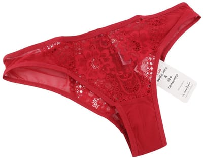 Scandale Le Bresilien Sensueel rode damesslipjes, Braziliaanse veters - XL