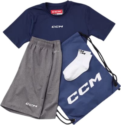 CCM - Dryland Kit - IJshockey Pakket (broek,sokken,t-shirt) - Volwassenen - Blauw - XS