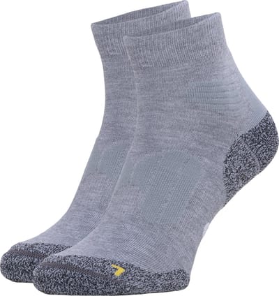 NOMAD® 2-Pack Coolmax Wandelsok Quarter | 35-38 | Grijs | Medium demping | Anatomische Pasvorm