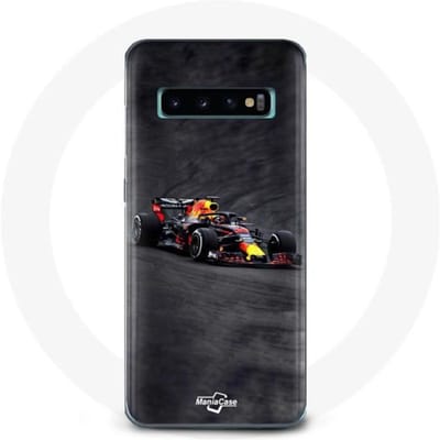 Hoesje voor Samsung Galaxy S10 plus Formule 1 Max Verstappen F1 zwart rood en geel