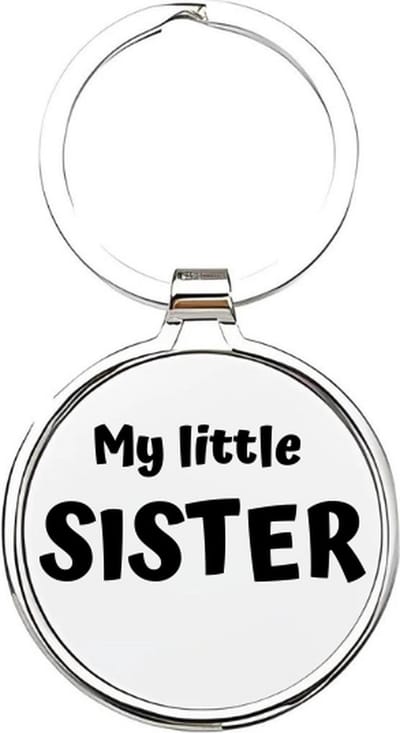 Akyol - my little sister Sleutelhanger - Zus - de liefste zus - zus sleutelhanger - zussen sleutelhanger - sleutelhanger zus - familie sleutelhanger - verjaardagscadeautje - zus cadeau - sister - zusje - 4 x 7,5 CM
