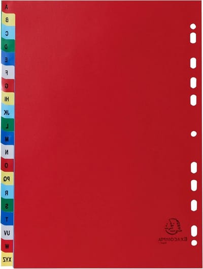 Ringband Tabbladen - Alfabetische Verdelers - Documenten Organiseren - Scheurvaste Perforaties - A4 Formaat - Gekleurd