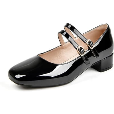 Lente Nieuwe Dikke Mm Hoge Hakken Dikke Hak Vierkante Neus Retro Mary Jane Damesschoenen Verdikkend en Verbredend Grote Maat Damesschoenen 39 gray