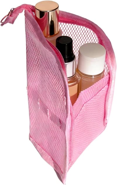 Opbergtas Tandenborstel - Reistoilet Tas - Hygiënisch Opbergen - Verticale Borstelhouder - 23 x 13 cm - Roze