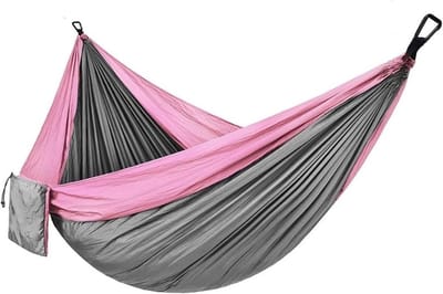 Hangmat Camping - Buitenbed Schommel - Ontspannen Buiten - Ultralicht Parachute Stof - 270x140cm - Groen