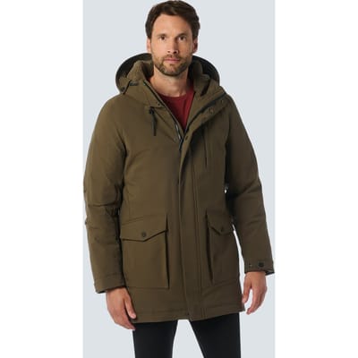 No Excess Jacket Long Fit Hooded Taupe Größe: XXL | Parkas Outlet | Herren | Schwarz