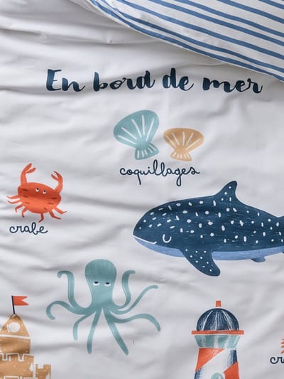 Vertbaudet Kinderbedovertrek en kussensloop EN BORD DE MER