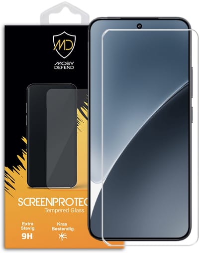 MobyDefend Screenprotector - Geschikt voor Xiaomi 15 - Case-Friendly Screensaver - Gehard Glas