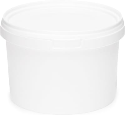 1x Garronda Emmer Met Deksel - 0,5 L - Verpakkingsemmer - Emmertje - Rond - Wit GD-PL-BIS-Whit