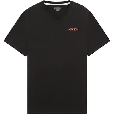Guess Jeans Gj Vn Slim American Tr T-shirt Met Korte Mouwen Zwart S Man