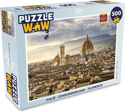 Puzzel Italië - Zonsondergang - Florence - Legpuzzel - Puzzel 500 stukjes