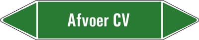 Afvoer CV leidingmarkering op vel 126 x 26 mm - 5 per vel