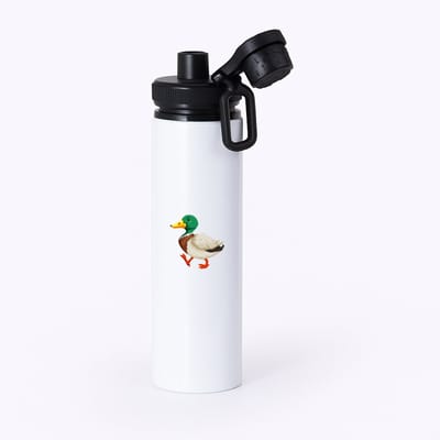 Hacebo® - Eenden waterfles met draaidop zwart - Eend - Dieren liefhebbers - Vogels - dieren - kinderboerderij - water fles - 850ML