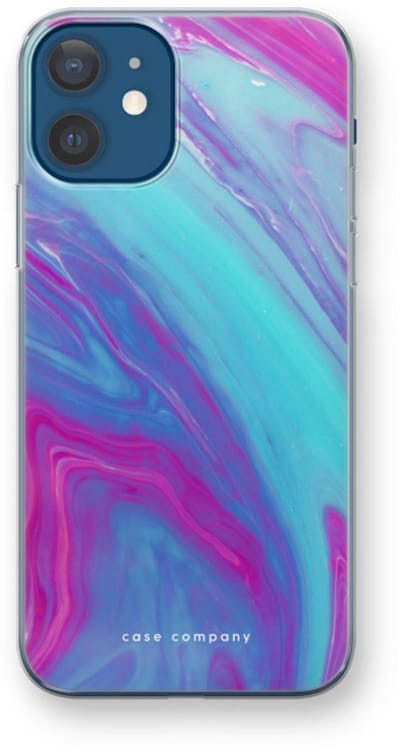 Case Company® - Hoesje geschikt voor iPhone 12 hoesje - Zweverige regenboog - Soft Cover Telefoonhoesje - Bescherming aan alle Kanten en Schermrand