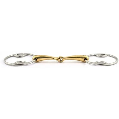 Mors dubbele brisures voor paard drie effecten grote ringen Jump'In