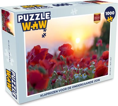 Puzzel Klaprozen voor de ondergaande zon - Legpuzzel - Puzzel 1000 stukjes volwassenen
