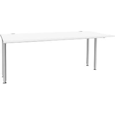 Schäfer Shop Genius bureau MODENA FLEX, breedte 1800 mm, aan beide zijden ingekort, wit