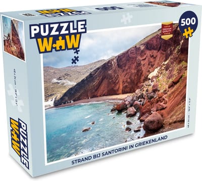 Puzzel Strand bij Santorini in Griekenland - Legpuzzel - Puzzel 500 stukjes