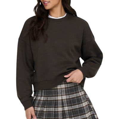 Only bruine dames trui   Ronde hals   Regular fit   Duurzaam   Lange mouw Bruin XL