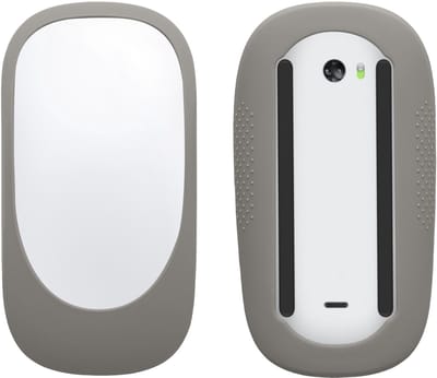 kwmobile Siliconen Beschermhoes voor Apple Magic Mouse 1 / 2 Hoes – Antislip PC Muis Cover van zacht siliconen – grijs