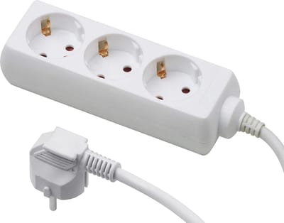 Stekkerdoos 3-Voudig 5 m Kabel Wit - Veiligheidsstopcontacten