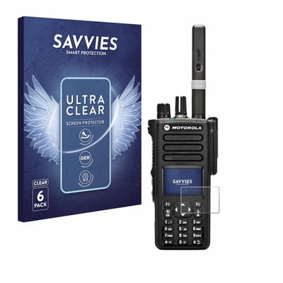 Savvies - Screenprotector voor Motorola DP4800 - Folie Beschermfolie transparant 6 Stuks