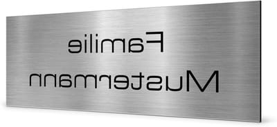 Huisnummerbord - Adresplaatje Deur - Huis Identificatie - Weerbestendig - 85 x 30 mm - Geborsteld aluminium