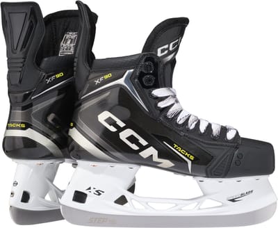 CCM - Tacks XF 90 - IJshockeyschaatsen - Schaatsen Heren - Volwassenen - Zwart - Power-Fit Stabiliteit & Maximale Rebound - Regular Fit - Maat EU 42