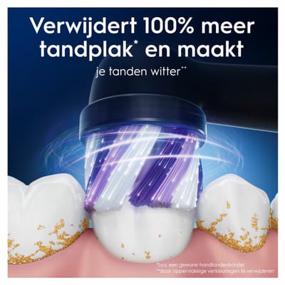 Oral-B - Opzetborstels iO Radiant White Zwart - 6 x 4 stuks - Voordeelverpakking