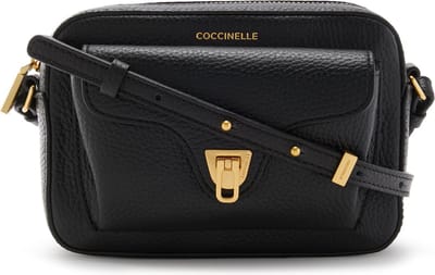 COCCINELLE Leren Schoudertas Beat Soft Crossbody Bag Noir Zwart