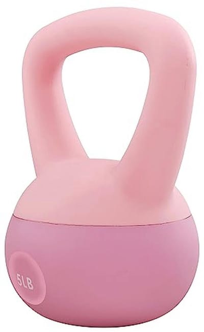 Zachte Kettlebells voor Dames en Heren - Kleurgecodeerde Vinyl Kettlebells, 2,3 kg