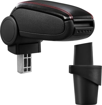 Armsteun-VW Touran-Caddy-2K-2003-kunstleer-zwart+rood stiksel