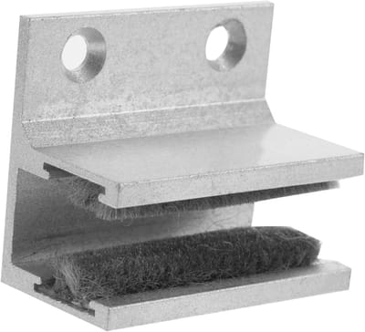 Deur Stopper Onderste - Schuifdeur Geleider - Douchedeur Ondersteuning - Aluminiumlegering Materiaal - 4.7x3.9cm - Zilver