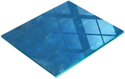Duurzame en stijlvolle glazen snijplank met houtnerfpatroon 60x52 cm