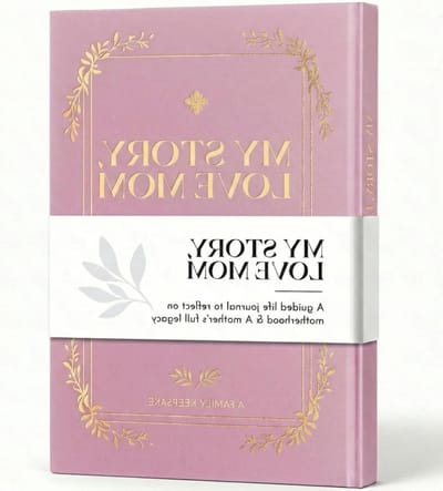 Verhaal Dagboek - Moeder Herinneringen - Levensverhaal Vastleggen - Met Vragenlijst - 6.5 X 9.5 Inch - Roze
