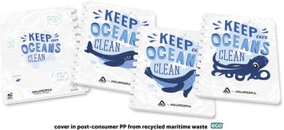 Schrift adoc ocean waste plastics a4 lijn 144pag | 10 stuks
