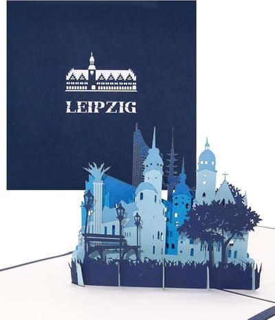 3D Pop-up Kaart Leipzig - Verjaardagskaart, Souvenir en Wenskaart