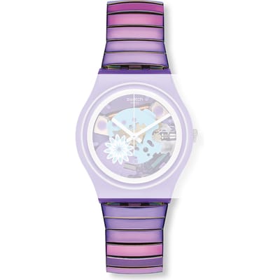 Swatch Plastic - Originals Medium (34mm) /Access/Solar/Musicall/Stop - G/SK/SL/SR/SS/SO28 AGV129A GV129 Flowerflex Large Horlogeband