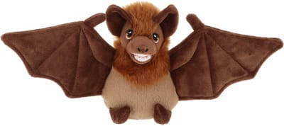 Keel Toys pluche vleermuis knuffeldier - bruin - vliegend - 15 cm
