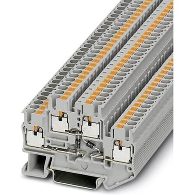 Phoenix Contact 3211443 Doorgangsserieklem 5.2 mm Snelaansluiting Grijs 50 stuk(s)