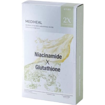 Mediheal Derma Synergy Wrapping Mask 10-Pack Niacinamide & Glutathion voor Vlekverzorging & Uitstraling