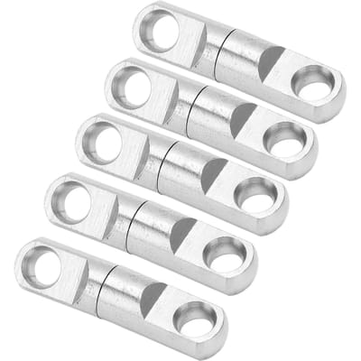 Ensemble de 5 pièces Acier Inoxydable Type Colonne 360 degrés Roulement Pivotant Émerillons Pêche Émerillons Connecteur d'hameçon 7# white