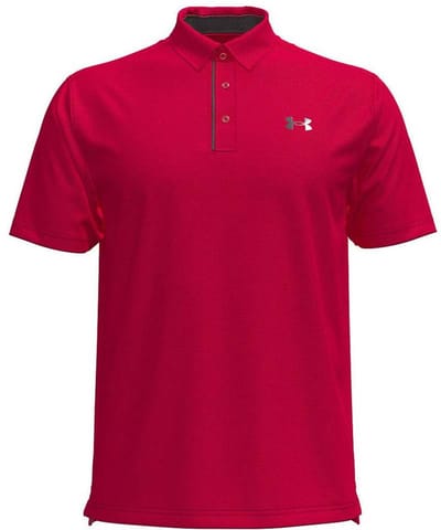 Under Armour Golf Tech Korte Mouw Poloshirt Rood S / Regular Man