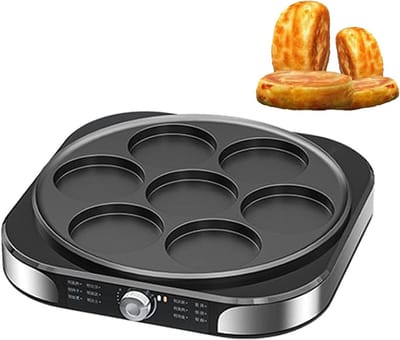 Elektrische Crêpemaker - Pannenkoekenpan Crêpe Plaat - Snelle Maaltijden Bereiden - Antiaanbaklaag - 40 cm - Zilver