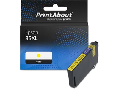 PrintAbout huismerk Inktcartridge 35XL (C13T35944010) Geel Hoge capaciteit Geschikt voor Epson