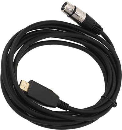 Dailygoody - USB naar XLR Microfoon Kabel - Adapterkabel voor Studio Gebruik - Professionele Geluidskwaliteit - Audioverbinding - Geschikt voor Opname...