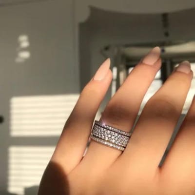 Luxe Witte Zirkonia Ring voor Vrouwen Bruiloft Verloving Feest Klassieke Ring Sieraden Cadeau 10 black
